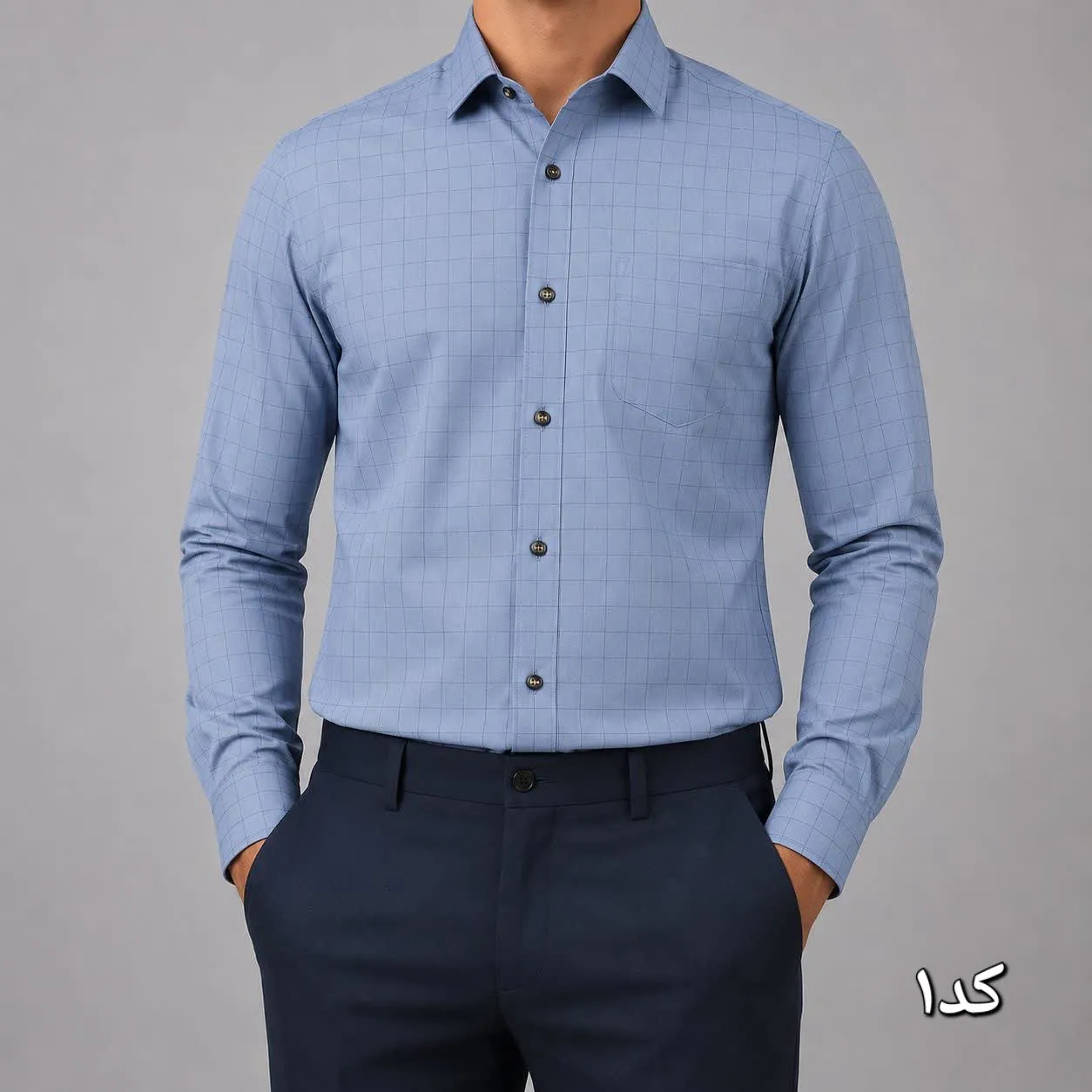 پیراهن مردانه آستین بلند اندامی جنس بنگال چهارخانه رنگبندی متنوع