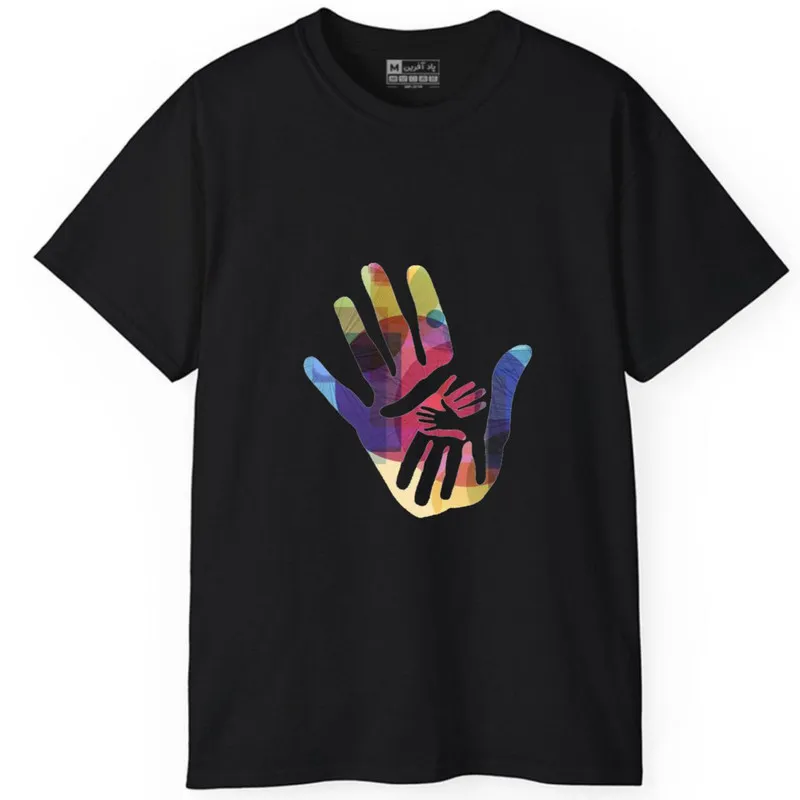 تیشرت آستین کوتاه مردانه مدل دست یقه گرد جنس نخ و پلی استر