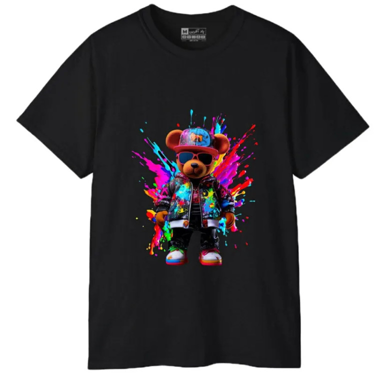 تیشرت آستین کوتاه مردانه مدل خرس کارتونی