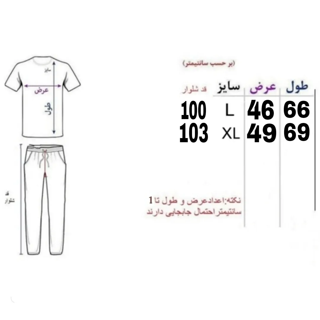 ست تیشرت و شلوار مردانه مدل OMBLU جنس پارچه مولینه رنگ آبی