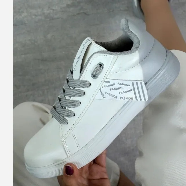 کفش اسپرت ونس دخترانه و پسرانه سفید خاکستری