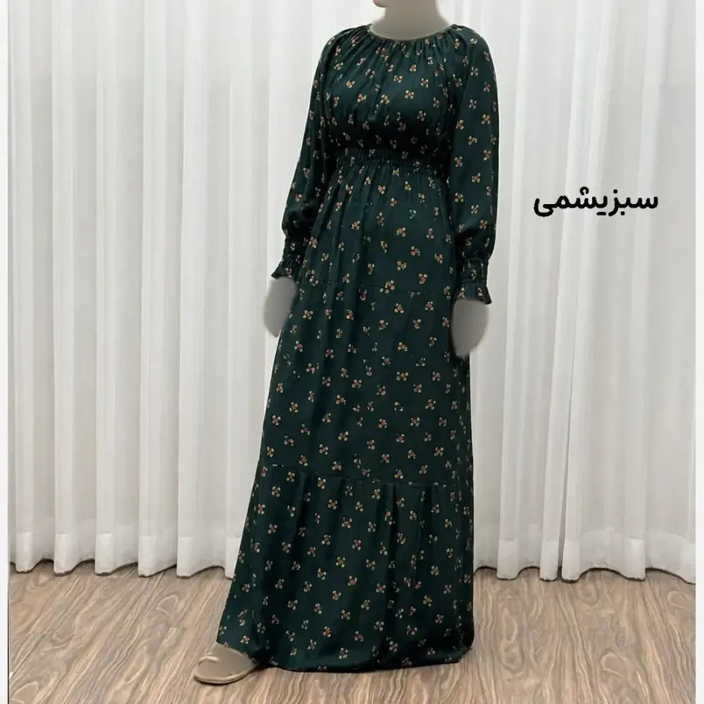 پیراهن ساحلی نخی گلریز زنانه فری سایز تا 50 بدون رنگ رفت سایه دهی ندارد